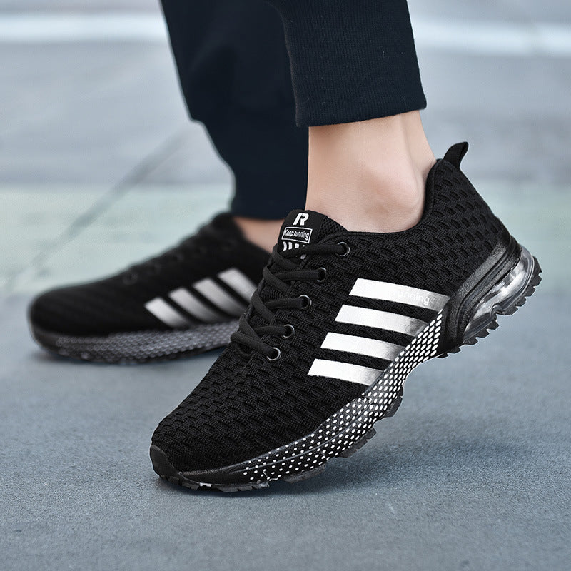 Best selling couple sports shoes breathable mesh outdoor men and women running shoes